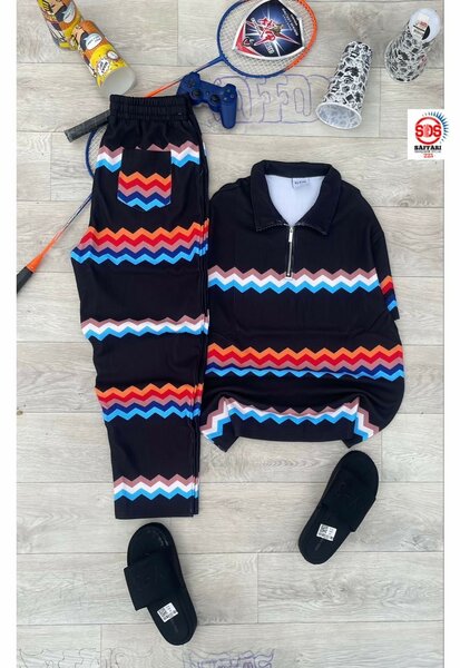 Ensemble décontracté zigzag