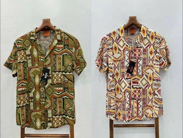 Chemise à motifs géométriques