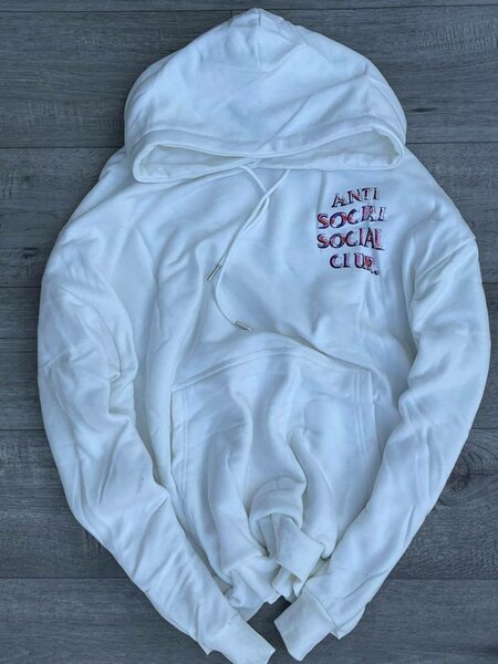 Sweat à capuche blanc graphique