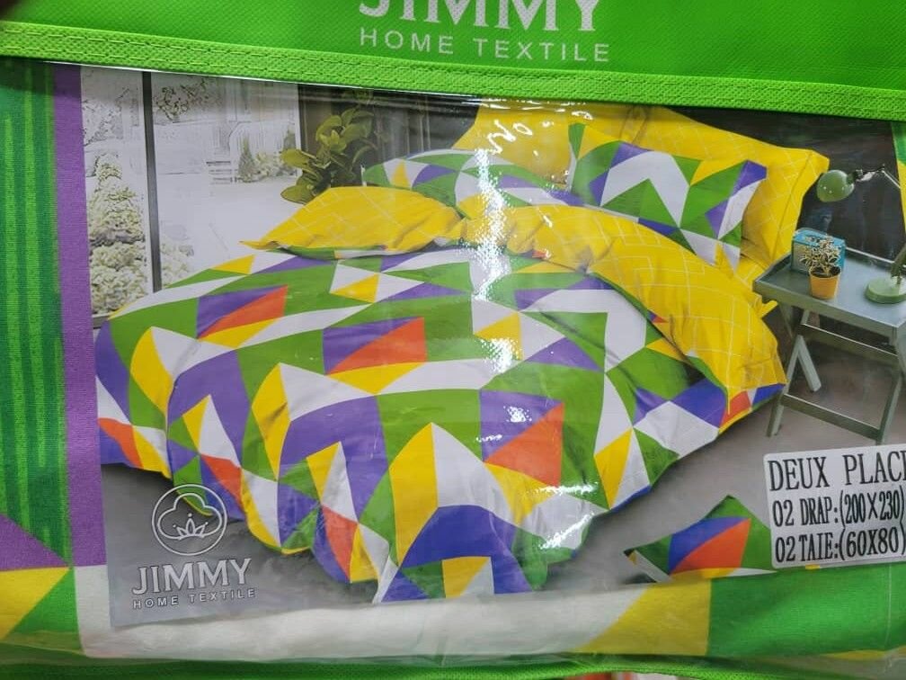 2 draps 2 taies d'oreillés