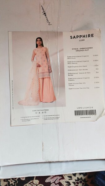 3 piece unstitched printed and embroidered