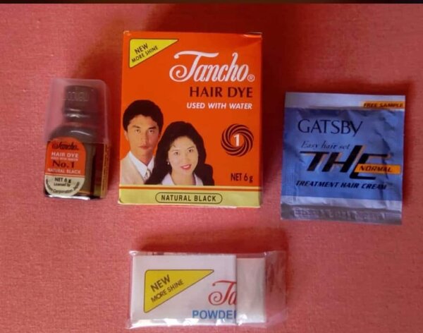 Tancho Natural Black Hair Dye Set