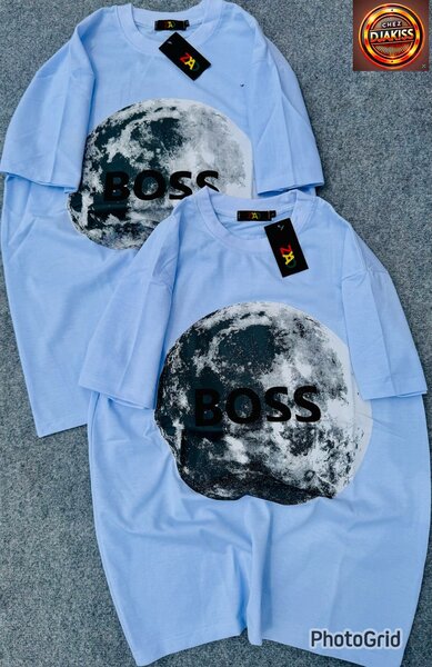 T-shirts bleus BOSS