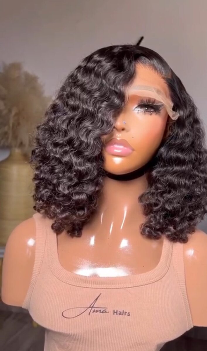 Natural human hair wigs