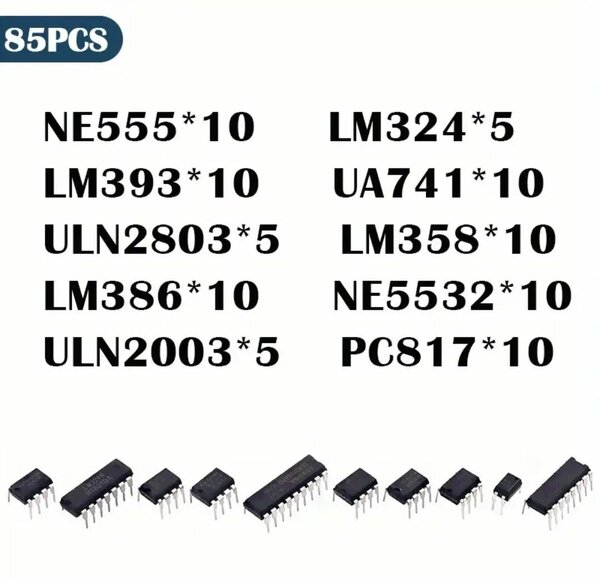 Kit de Circuits Intégrés 85 Pièces