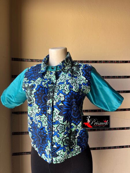 African print crop tops