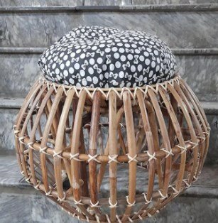 Hand Made Cane Stool & Chairs Round Shape
