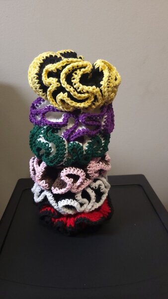 Chouchou tricoté coloré