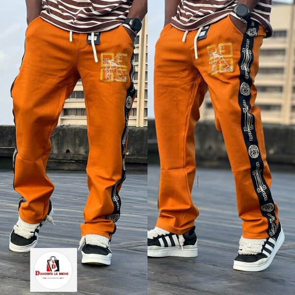 Pantalon streetwear orange homme