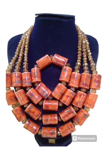 Orange Beaded jewelry