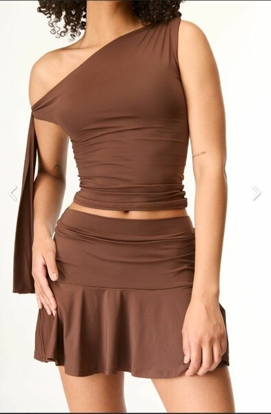 Ensemble deux pièces marron chic