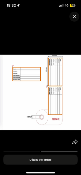 Étiquettes adhésives thermiques