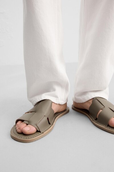 Sandales en cuir confort homme