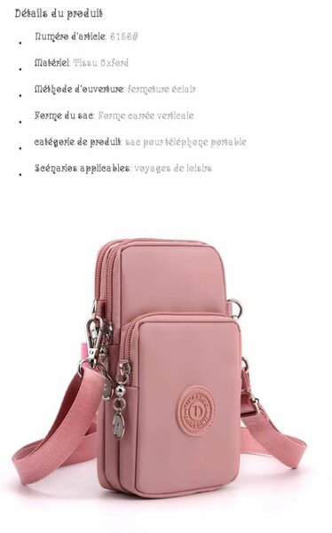 Sac Bandoulière Oxford Rose