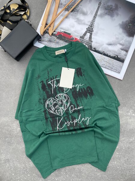 T-shirt oversize vert