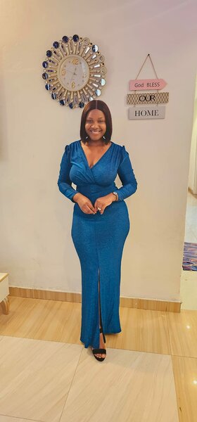 Stylish and high-quality women's dress blue