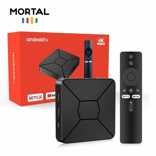 Box TV Android 4K avec Télécommande