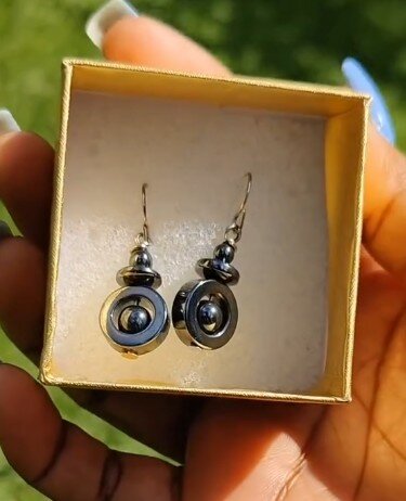 Metallic Pendant Earrings