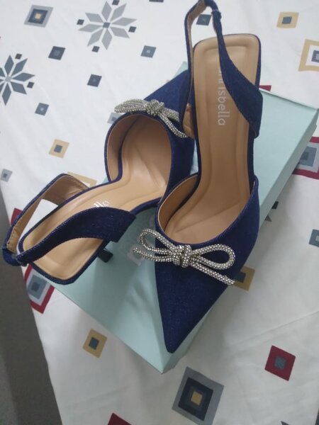 Escarpins blue jean strass