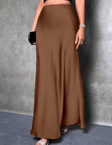 Jupe Longue Satin Élégante