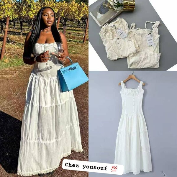 Robe Bohème Blanche Été