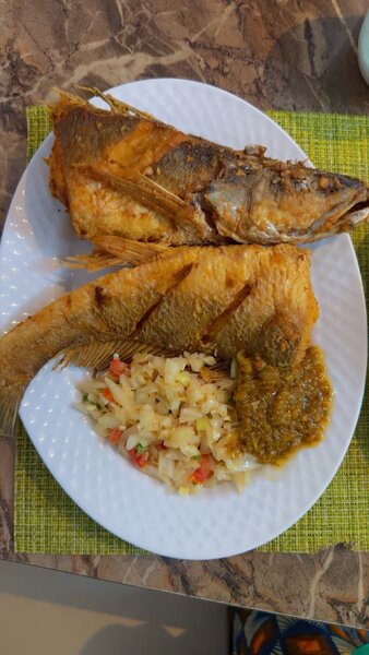 Poisson frit délicieux