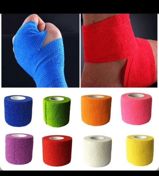 Bande élastique adhésive colorée