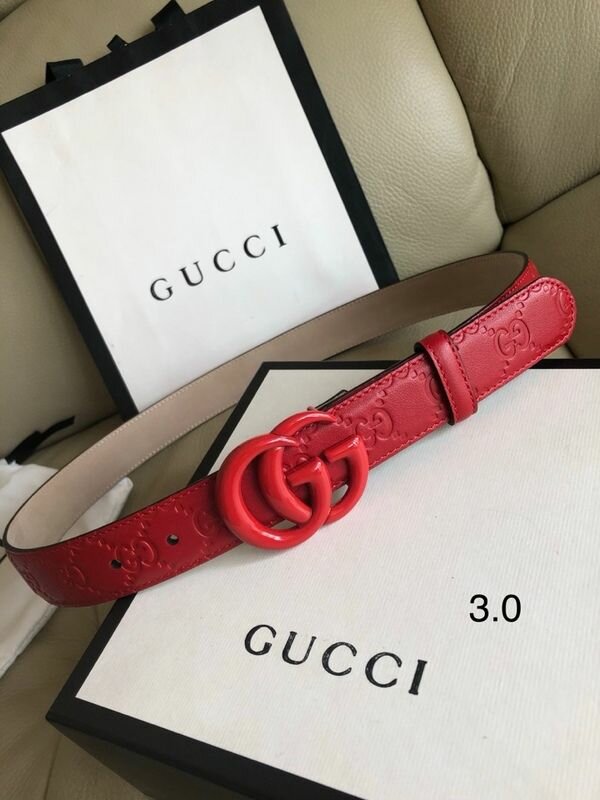 Designer leather belt