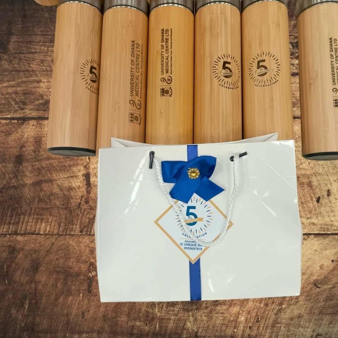 Branded Bamboo Vacuum Flask