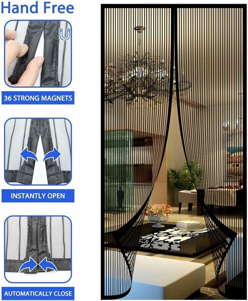 Rideau magnétique anti-moustique Pour la porte