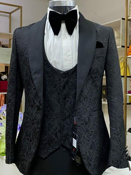 black men's suit