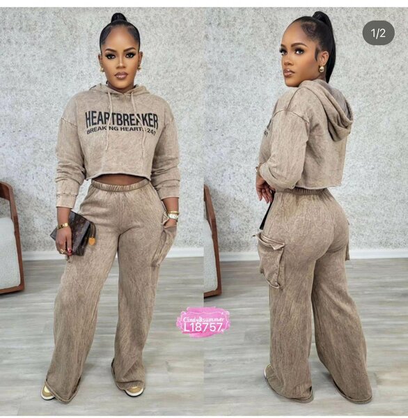 Set de survêtement beige femme