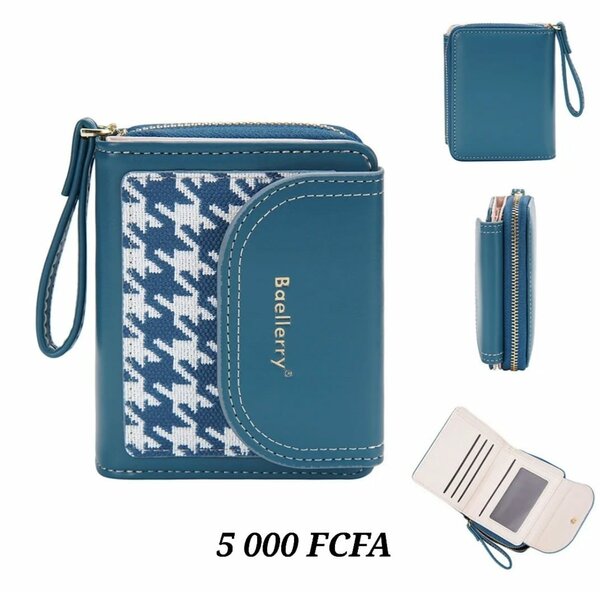 Portefeuille avec motif bleu