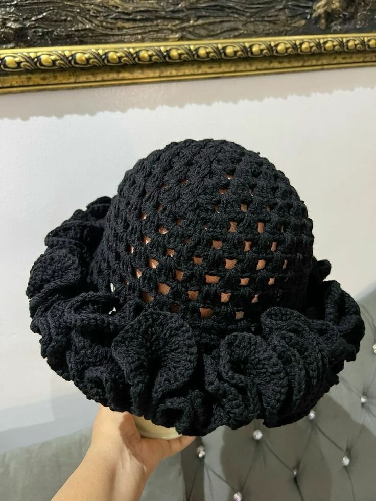 Crochet Ruffle Hat
