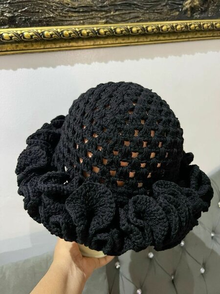 Crochet Ruffle Hat