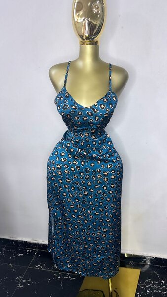Robe Satinée Léopard Femme