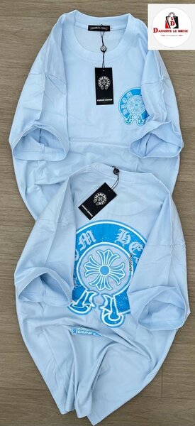 T-shirt bleu à motif