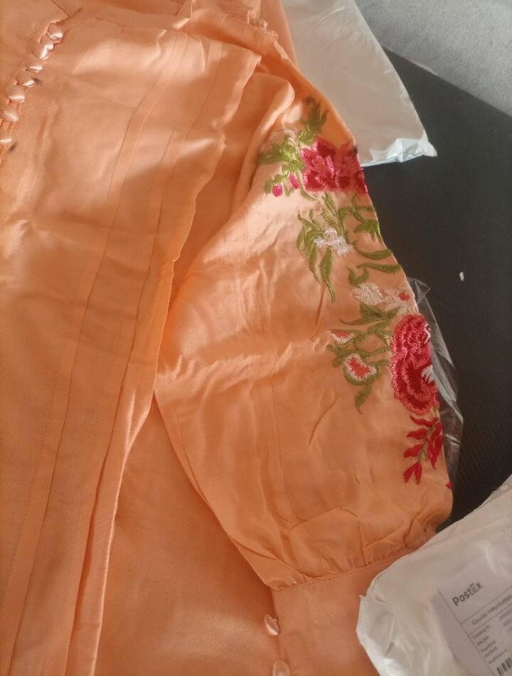 2pc Lines Embroidery suit