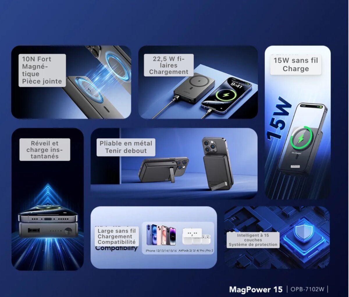 Chargeur Sans Fil Magnétique 22,5W