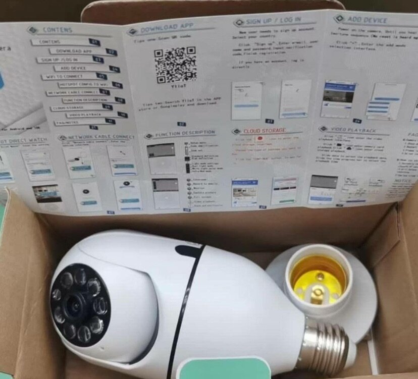 Smart cctv Bulb camera