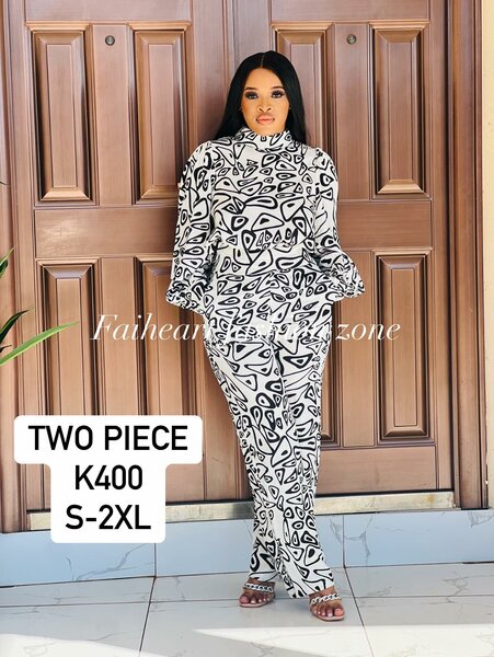 Women's set, black and white blouse and pants Sizes: S,M,L,XL,2XL
