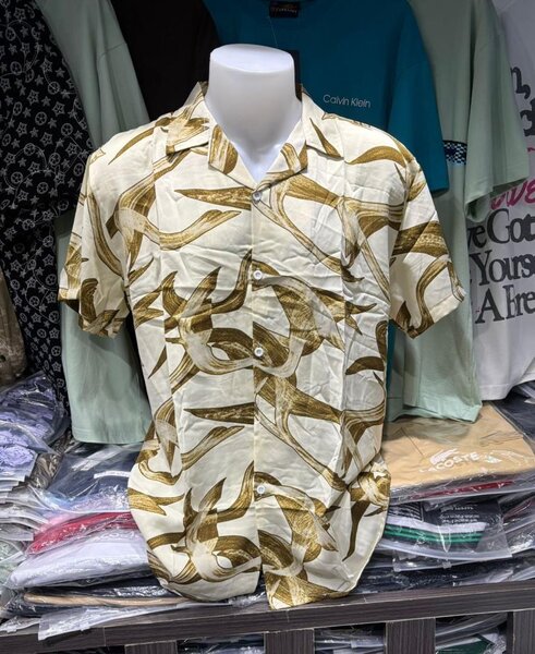 Chemise à motifs tropicale
