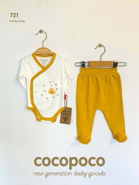 ensemble en coton pour enfants 0-6 mois