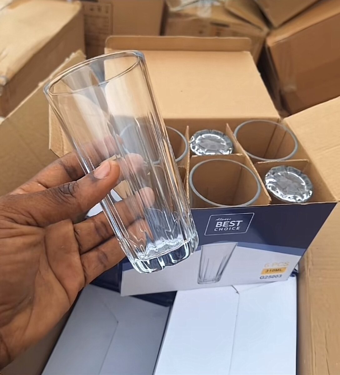 Verres à boire en verre