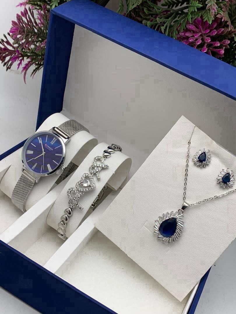 LADIES SET ️  CURREN WATCH WITH BRACELET AND EARRINGS.