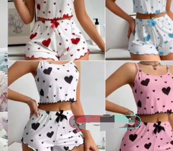 Ensemble pyjama cœur