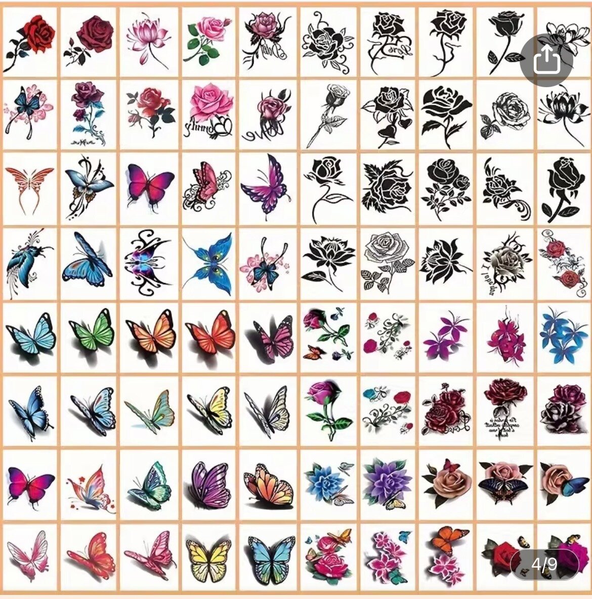 Tatouages éphémères réalistes