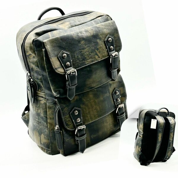 Solid leather backpacks