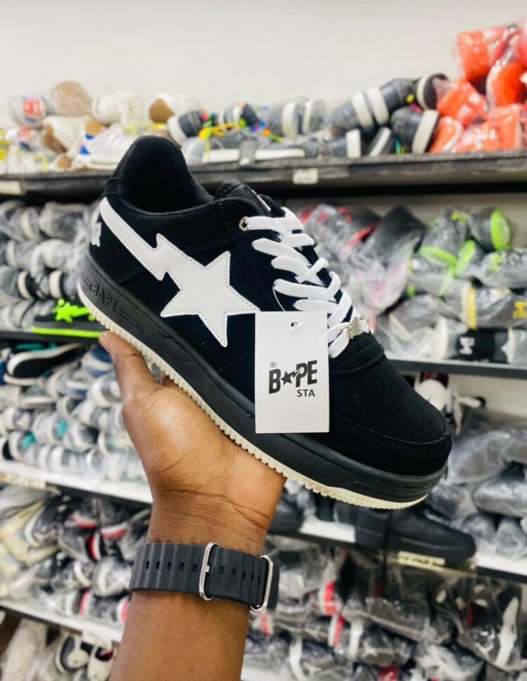 High quality suede BaPe star sneakers