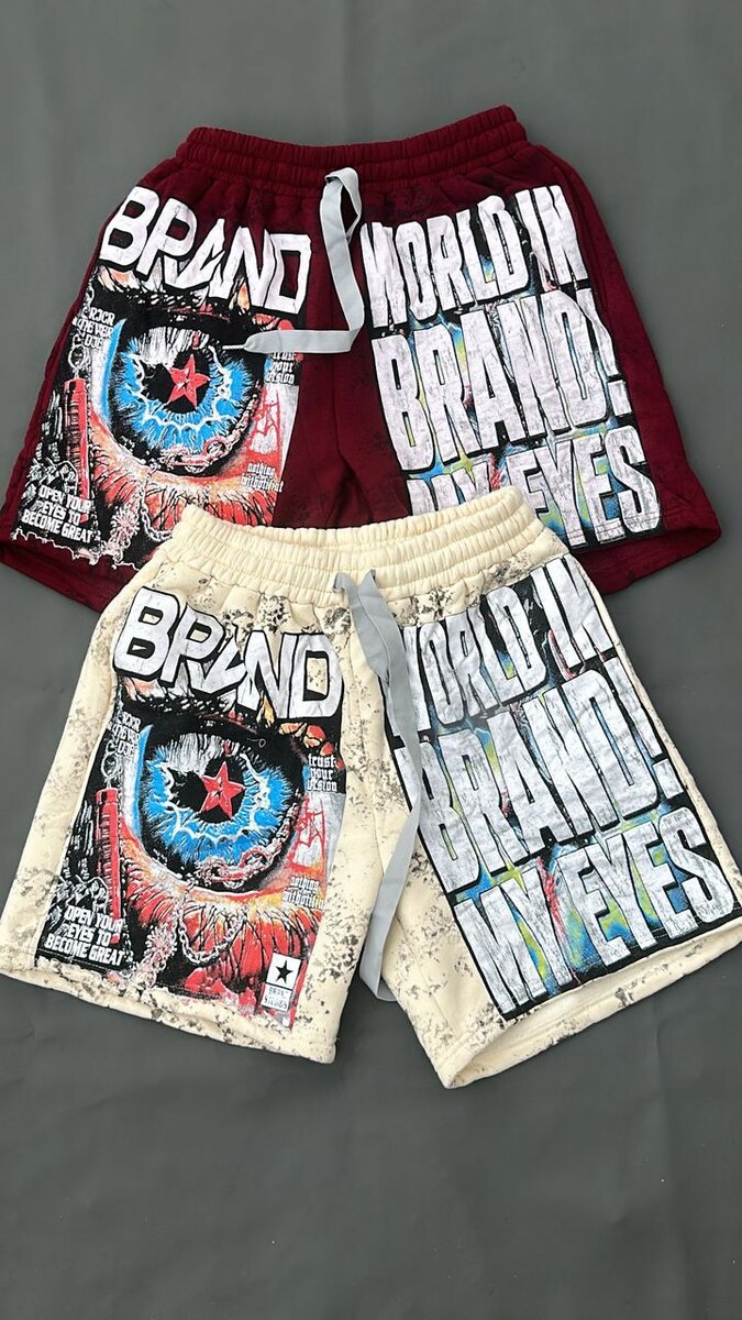 Shorts imprimés colorés unisexes